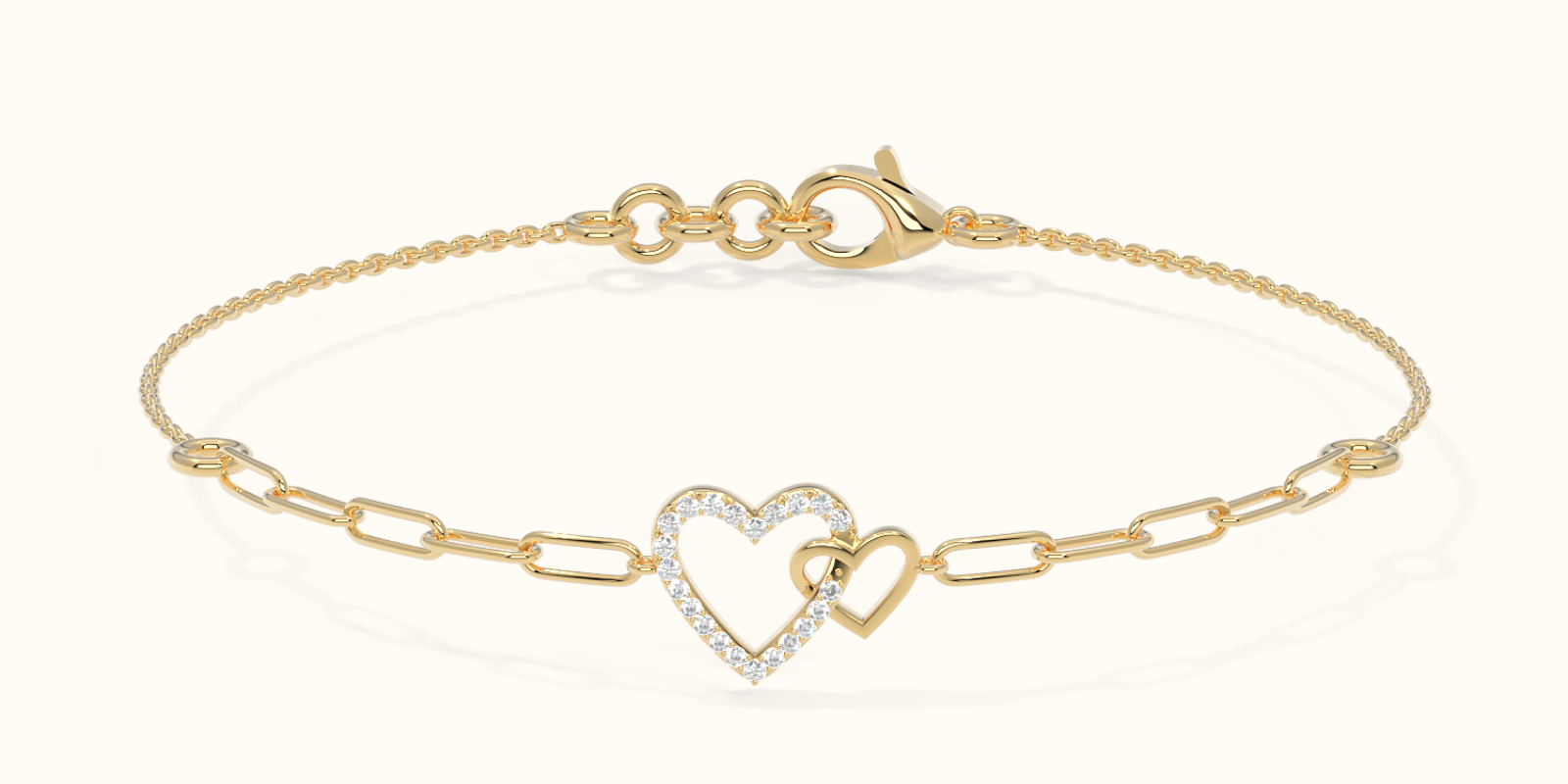 Plate Prong Round Diamond Everyday Bracelet